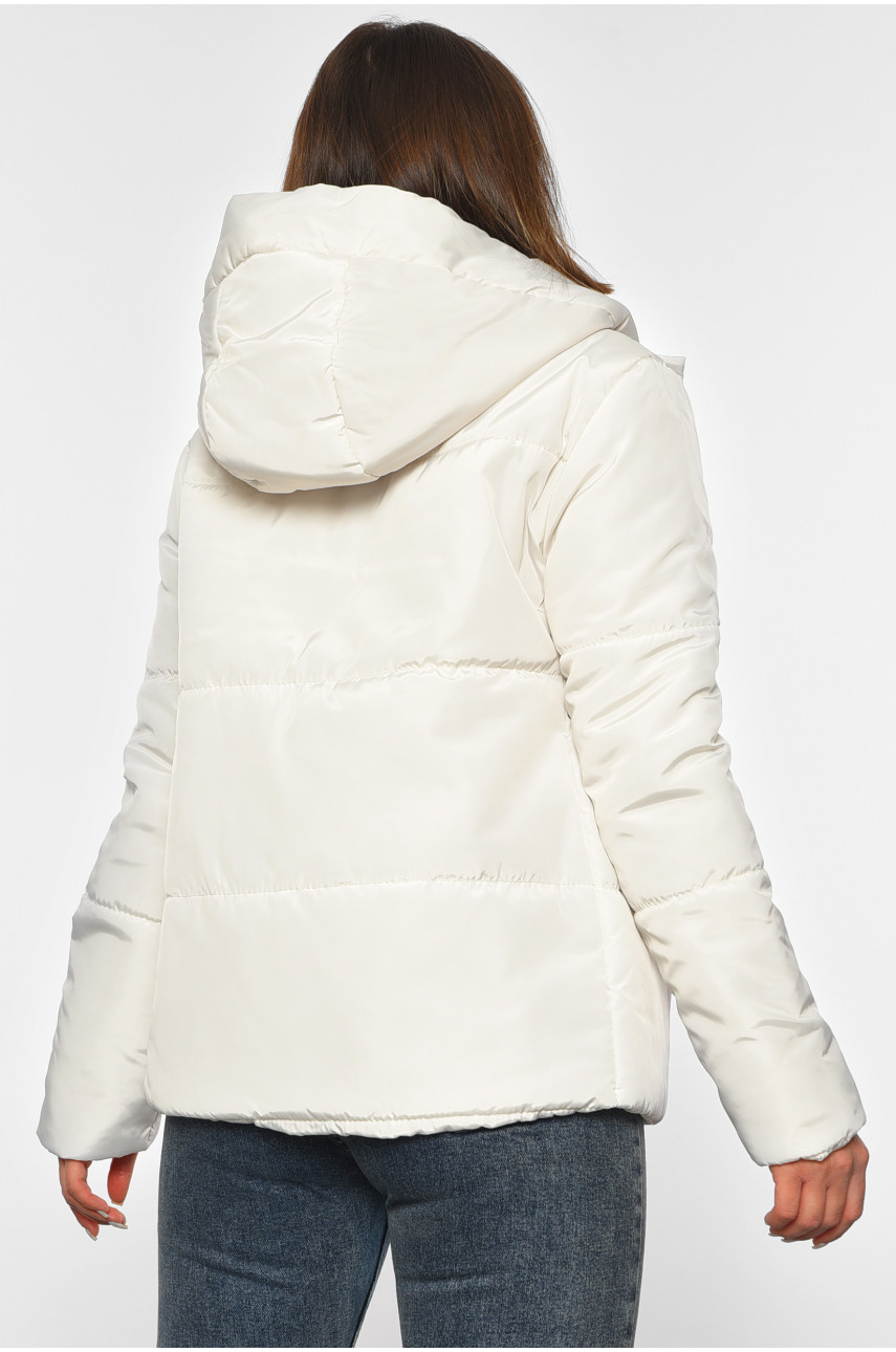 Куртка жіноча демісезонна молочного кольору 8866 190811