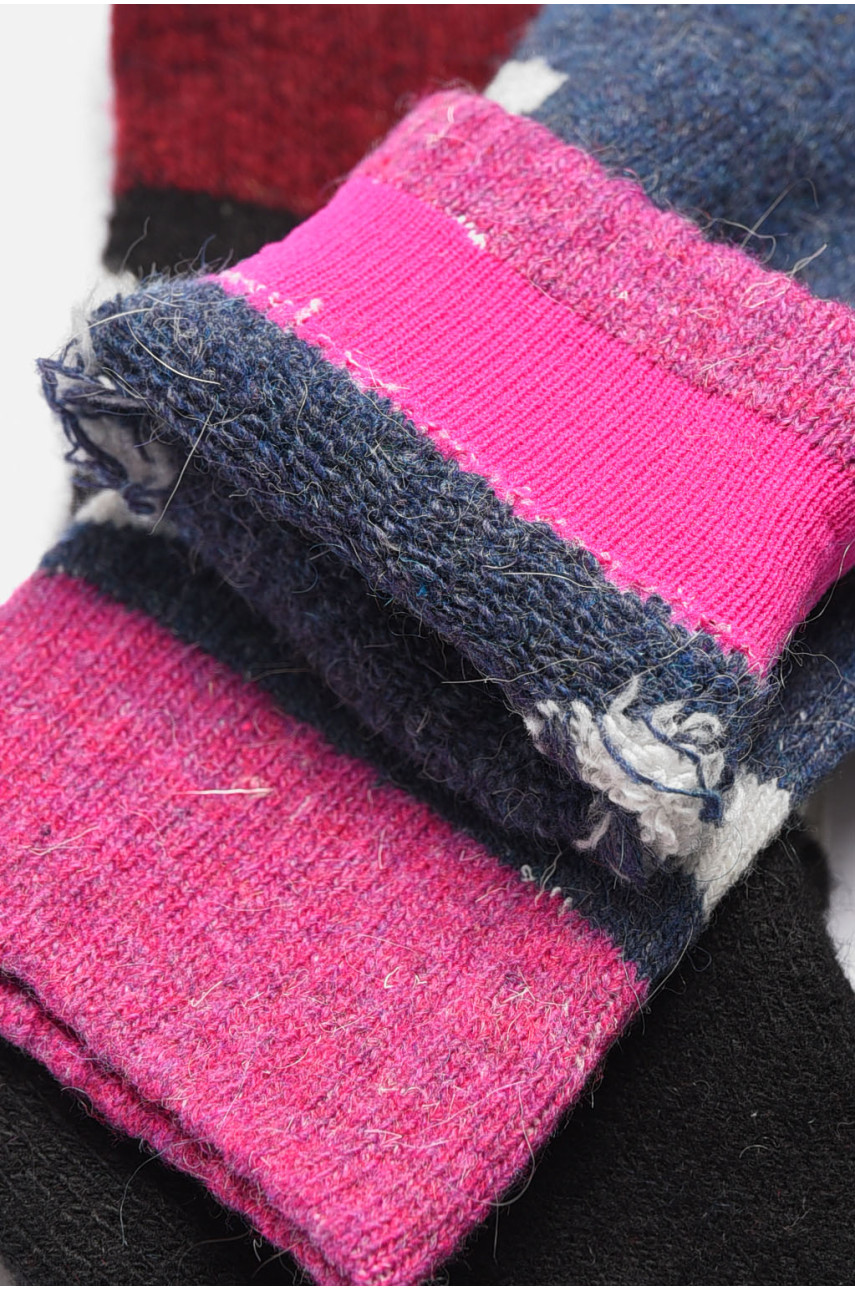 Набор носков женских махровых из ангоры 3 штуки Т31-6 190813