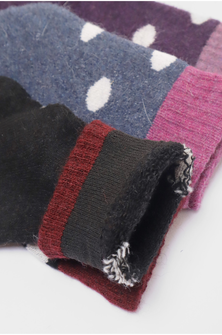 Набор носков женских махровых из ангоры 3 штуки Т31-6 190815