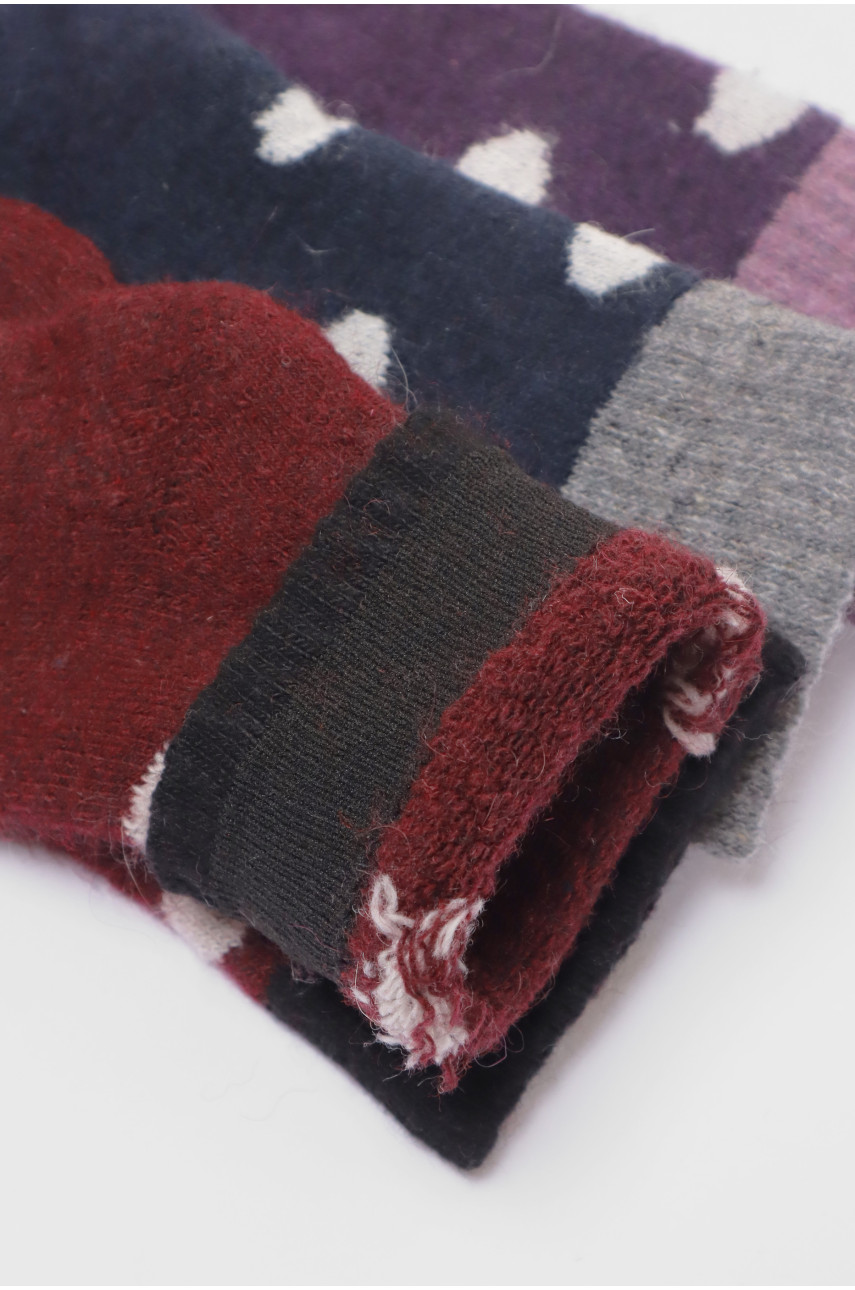 Набор носков женских махровых из ангоры 3 штуки Т31-6 190816