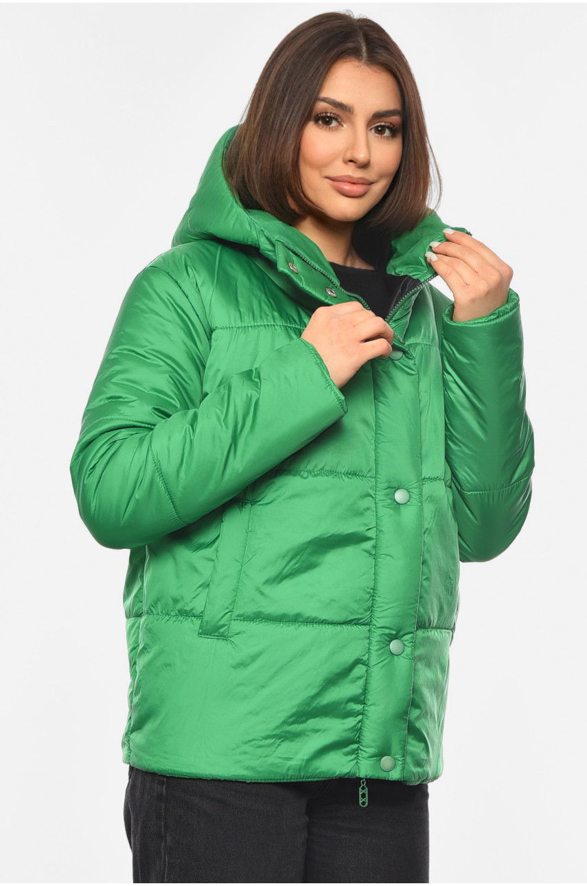 Куртка женская демисезонная зеленого цвета 8866 190818