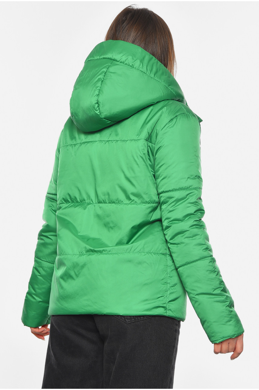 Куртка женская демисезонная зеленого цвета 8866 190818 Куртка женская демисезонная зеленого цвета 8866 190818