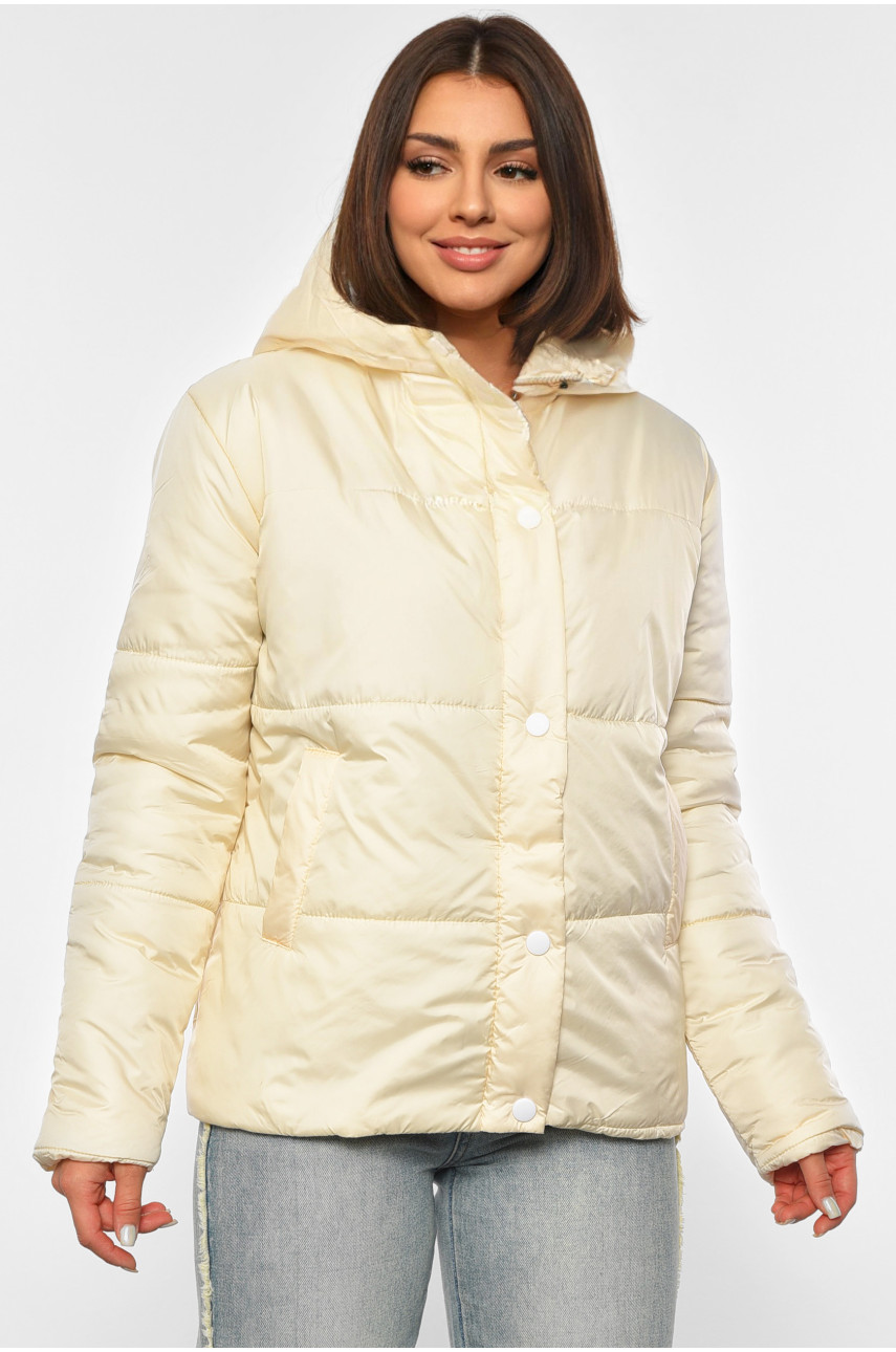 Куртка жіноча демісезонна молочного кольору 8866 190822