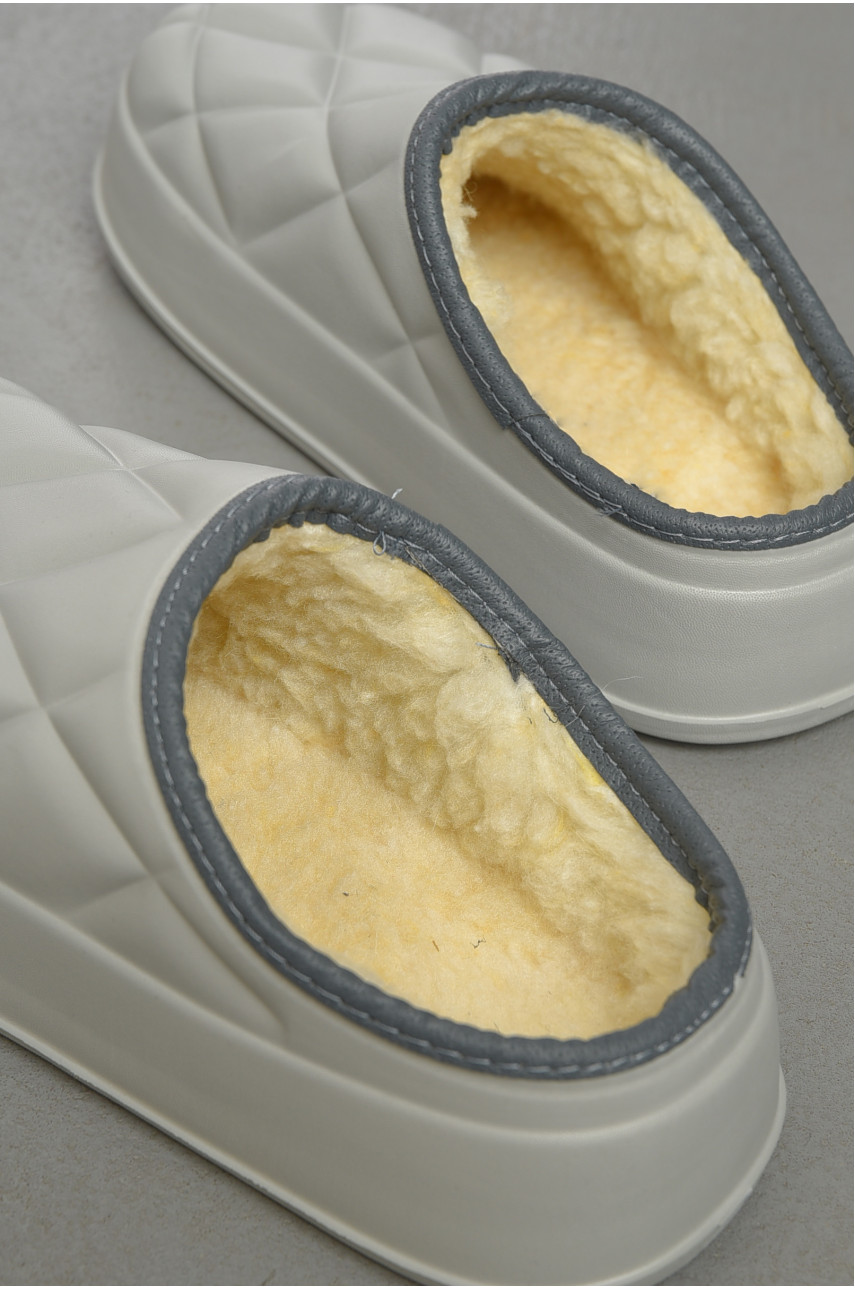 Галоши без задника утепленные серого цвета 602 190832