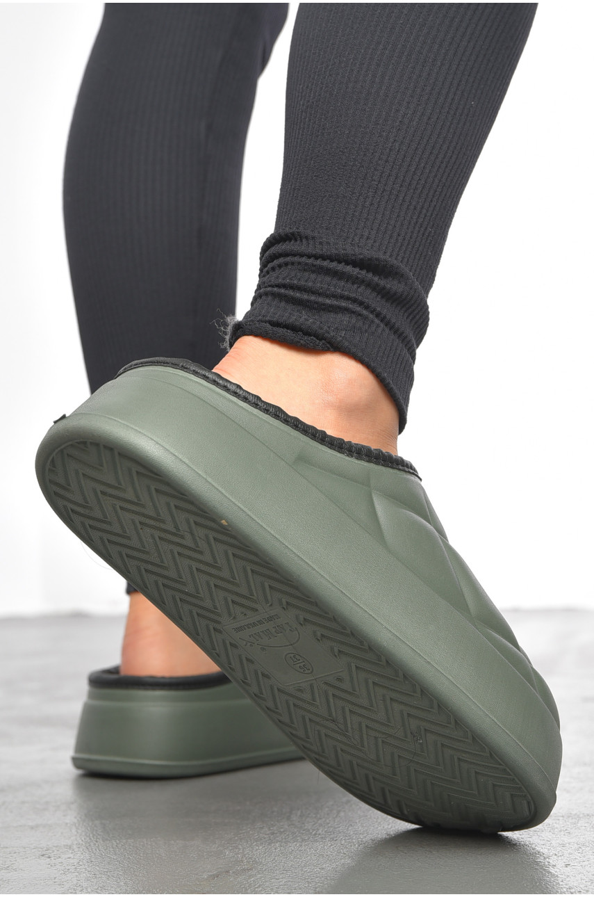 Галоши без задника утепленные цвета хаки 602 190833