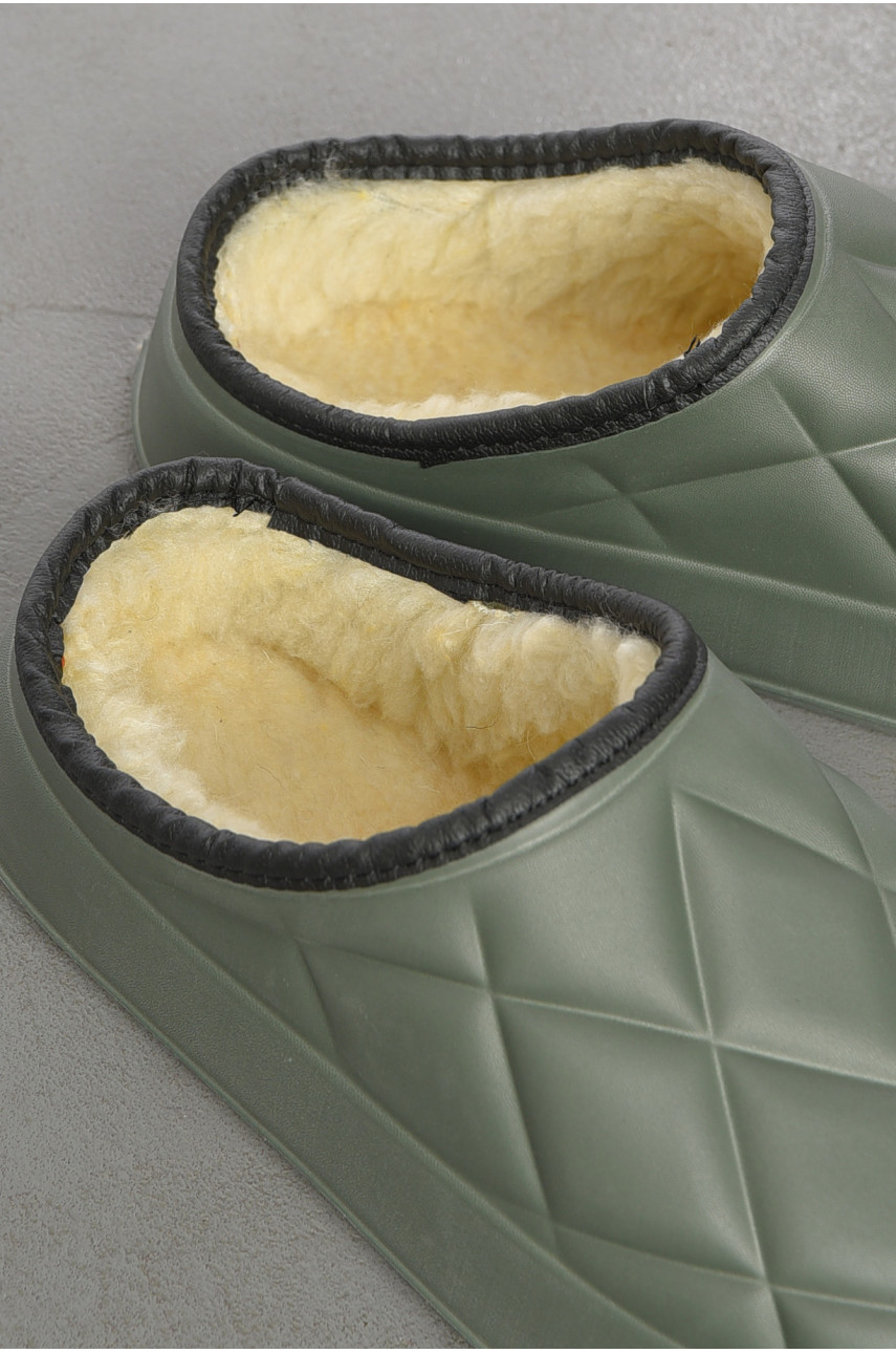 Галоши без задника утепленные цвета хаки 602 190833