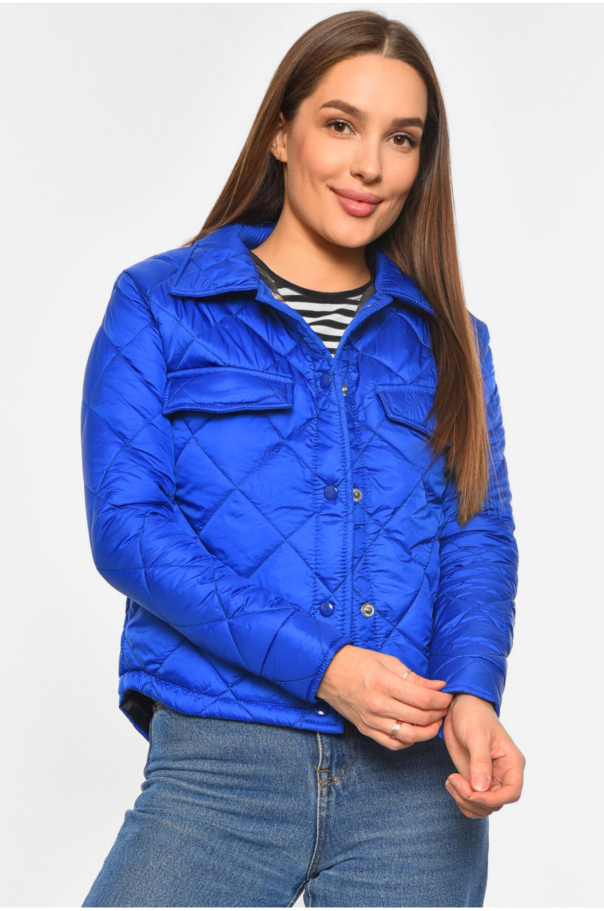 Куртка жіноча демісезонна темно-синього кольору 8820 190836