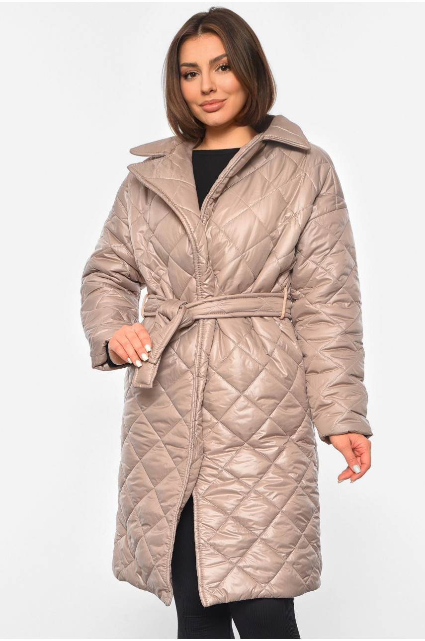 Куртка жіноча демісезонна темно-сірого кольору 8858 190844