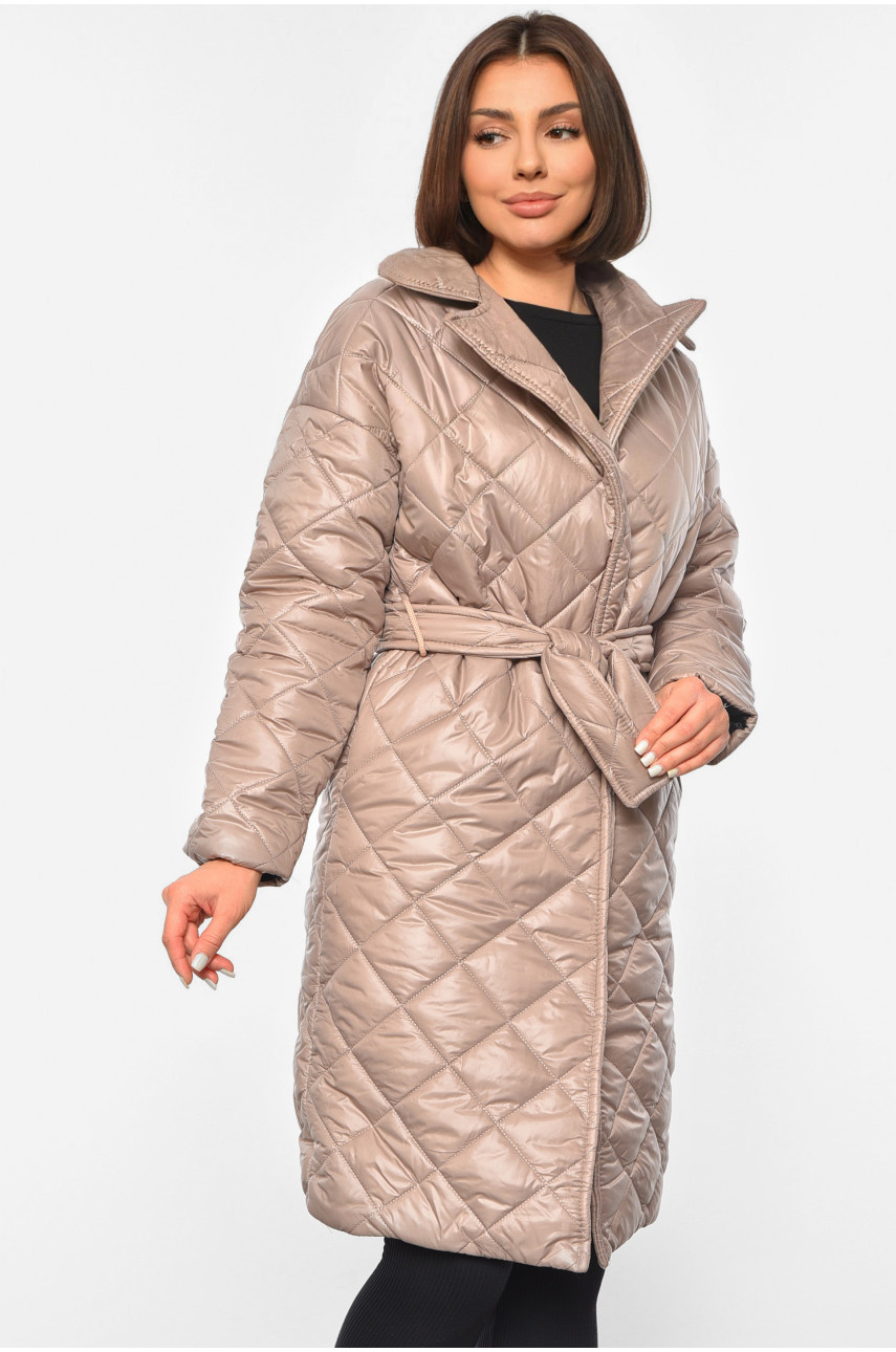 Куртка жіноча демісезонна темно-сірого кольору 8858 190844