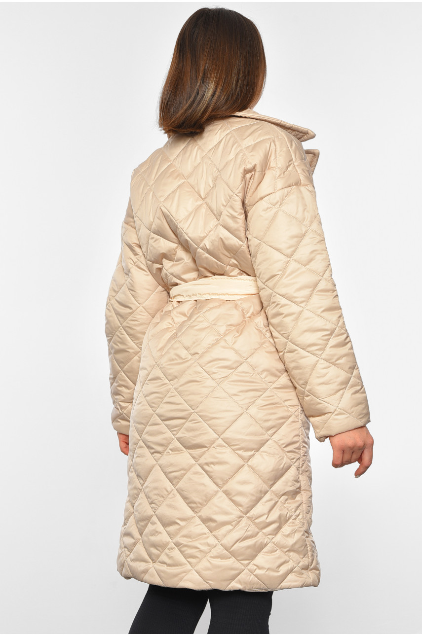 Куртка жіноча демісезонна бежевого кольору 8858 190845