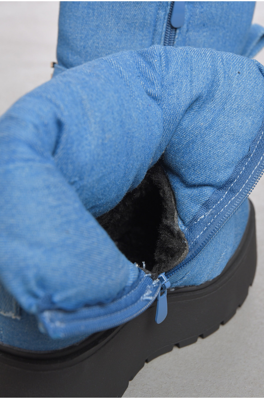 Ботинки женские зимние синего цвета К258-2 190850 Ботинки женские зимние синего цвета К258-2 190850
