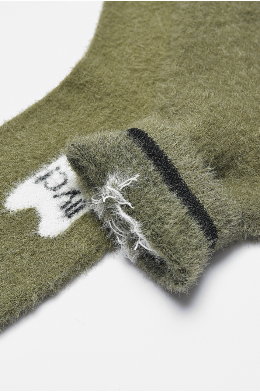 Шкарпетки жіночі норкові зеленого кольору 22-1 190900 Шкарпетки жіночі норкові зеленого кольору 22-1 190900