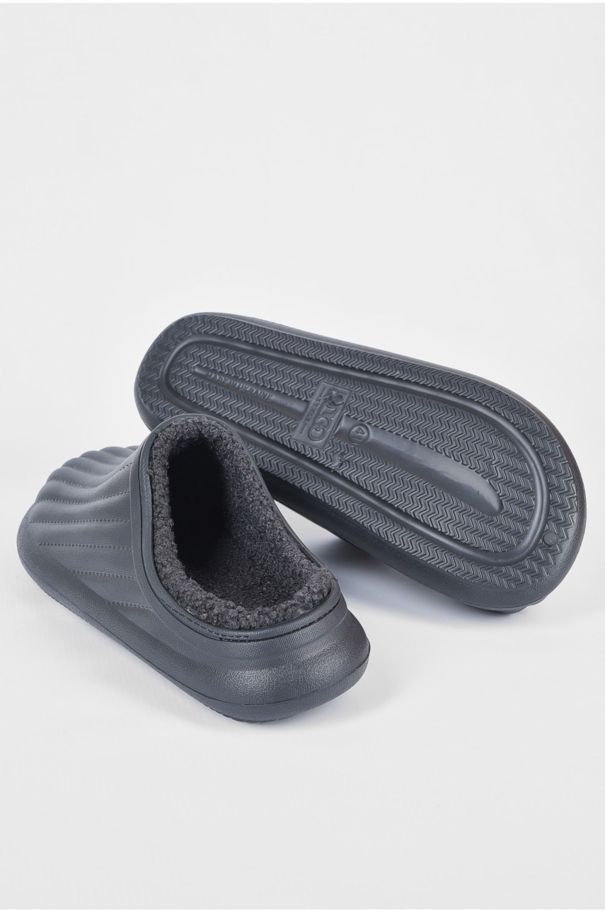 Калоші чоловічі на хутрі чорного кольору М8001 190924