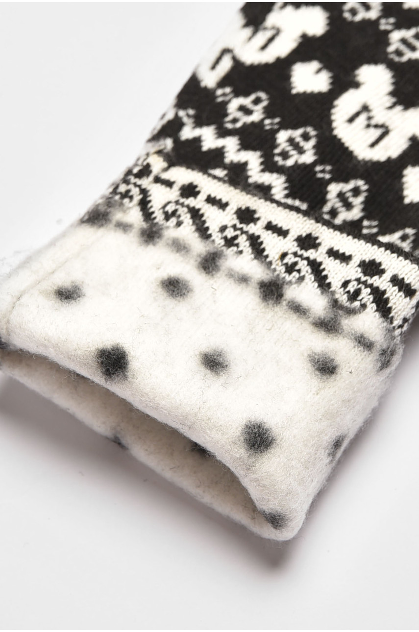 Лосины детские для девочки термо с начесом  черного цвета 269 190930