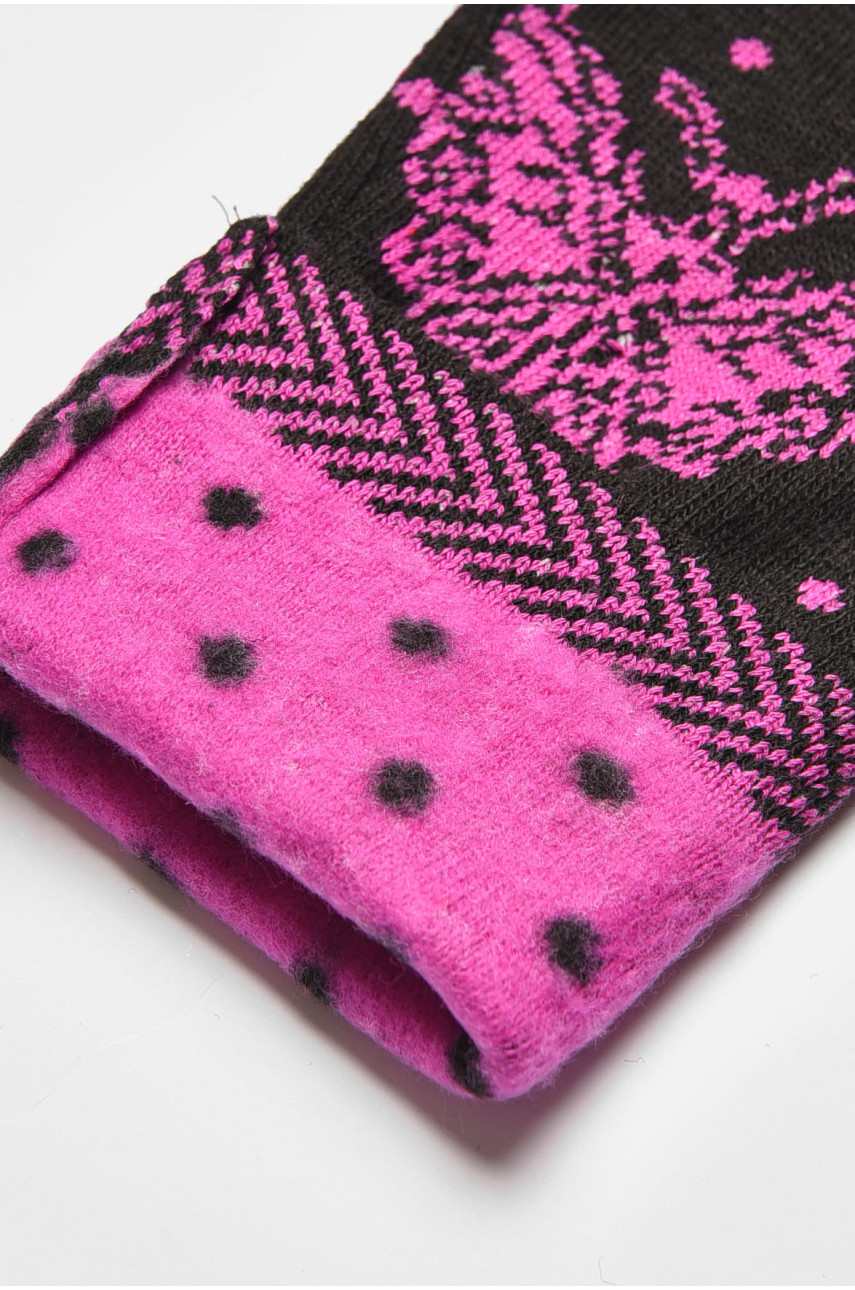 Лосины детские для девочки термо с начесом  черного цвета 269 190931