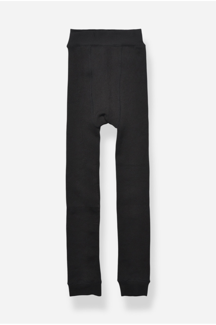 Лосины детские для девочки термо с начесом  черного цвета 5530 190944