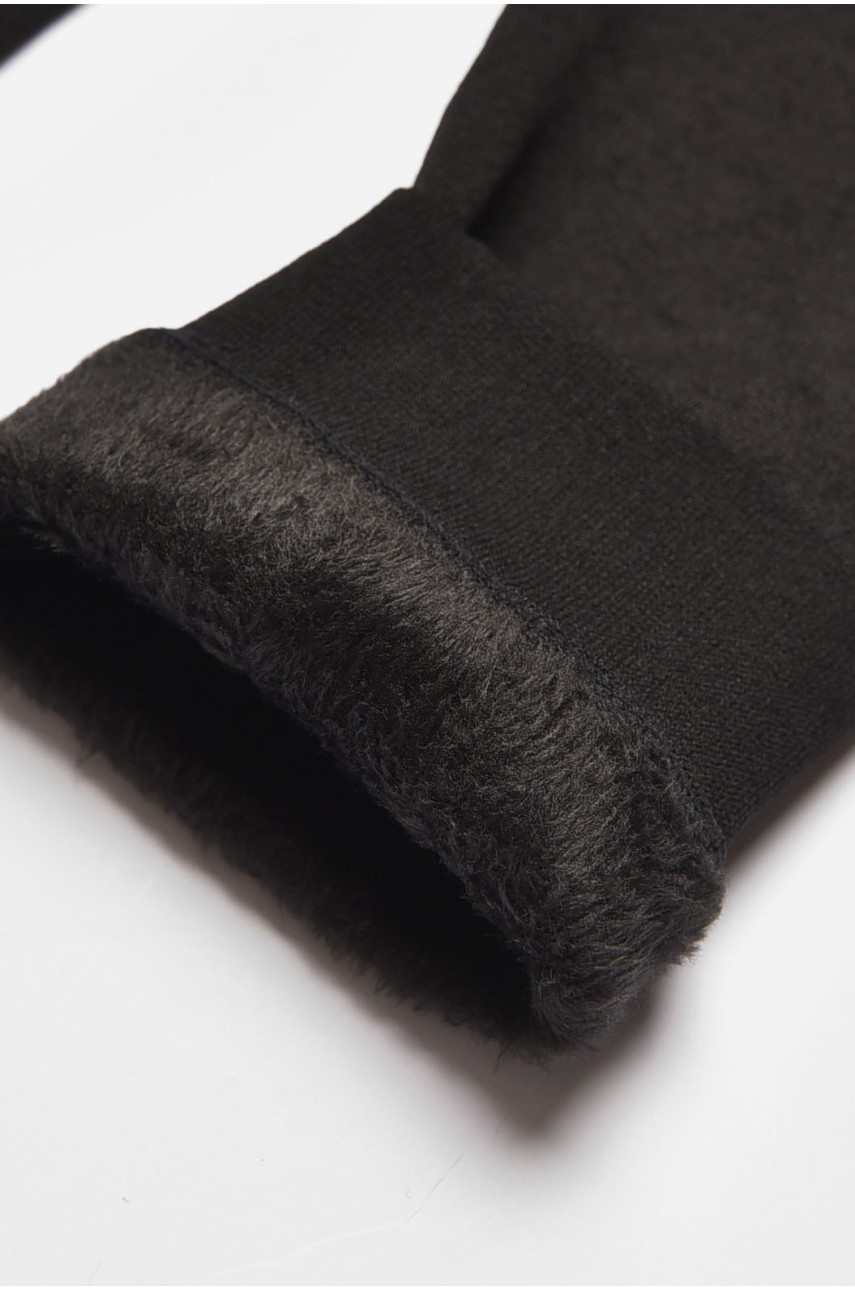 Лосины детские для девочки термо с начесом  черного цвета 5530 190948