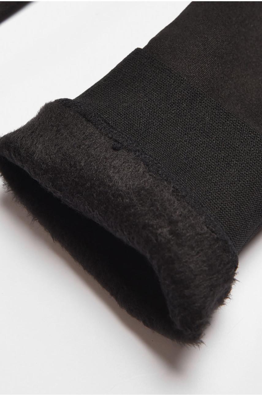 Лосини дитячі для дівчинки термо з начісом чорного кольору 5532 190951