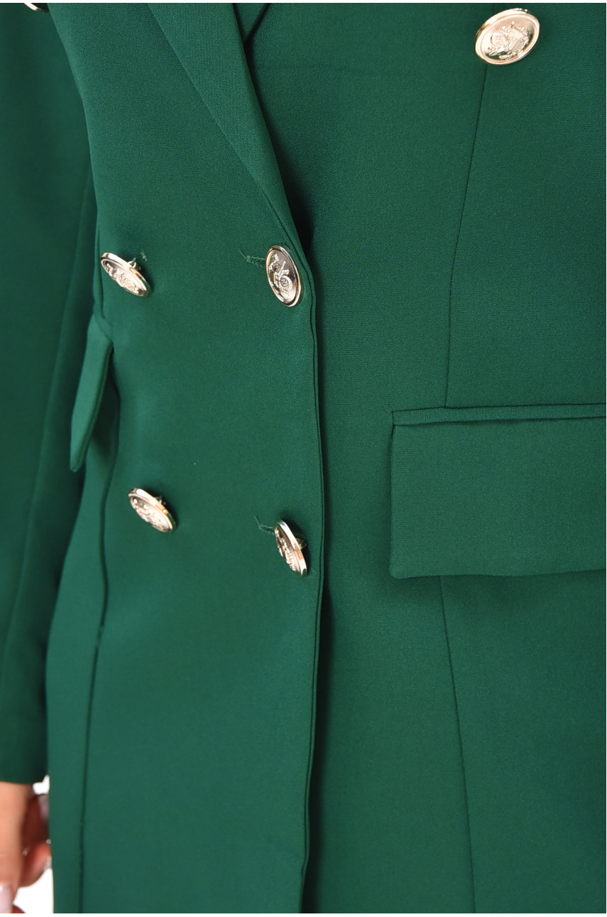 Платье-пиджак женское однотонное зеленого цвета 2654 191006