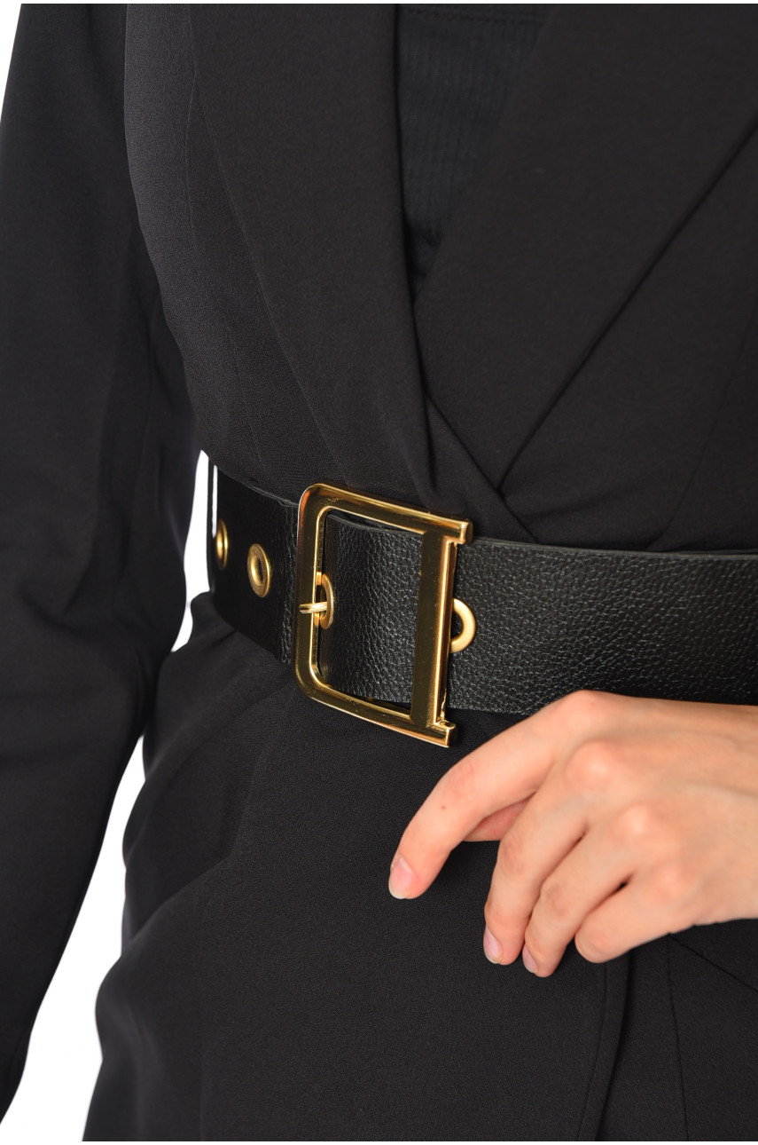 Сукня-піджак жіноча однотонна чорного кольору 2655 191009