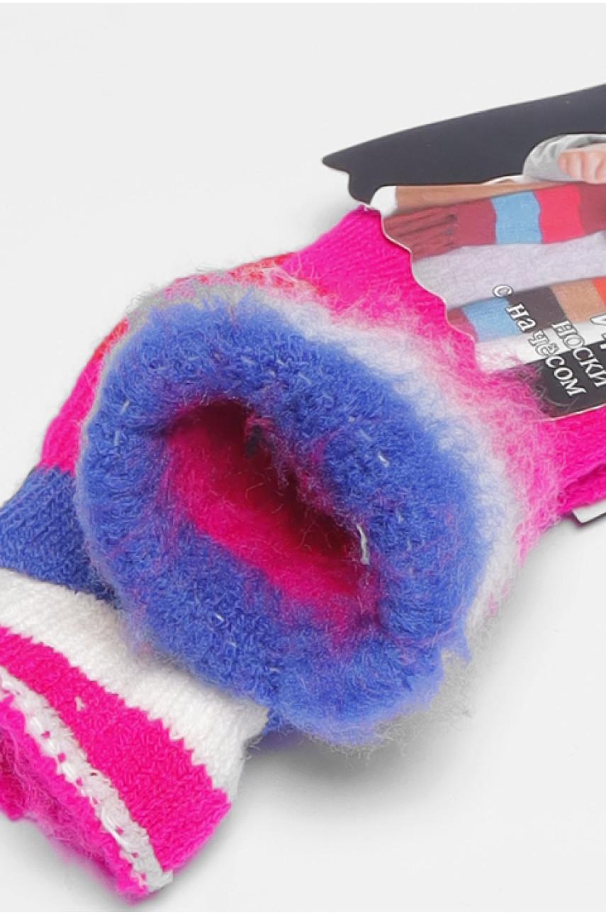 Носки детские с начесом розового цвета 2582 191020