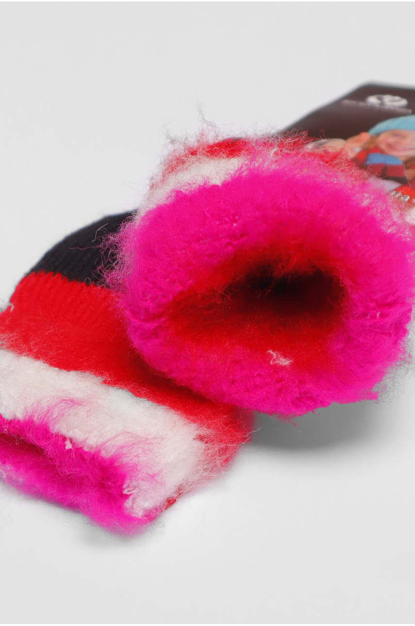 Носки детские с начесом красного цвета 2582 191028