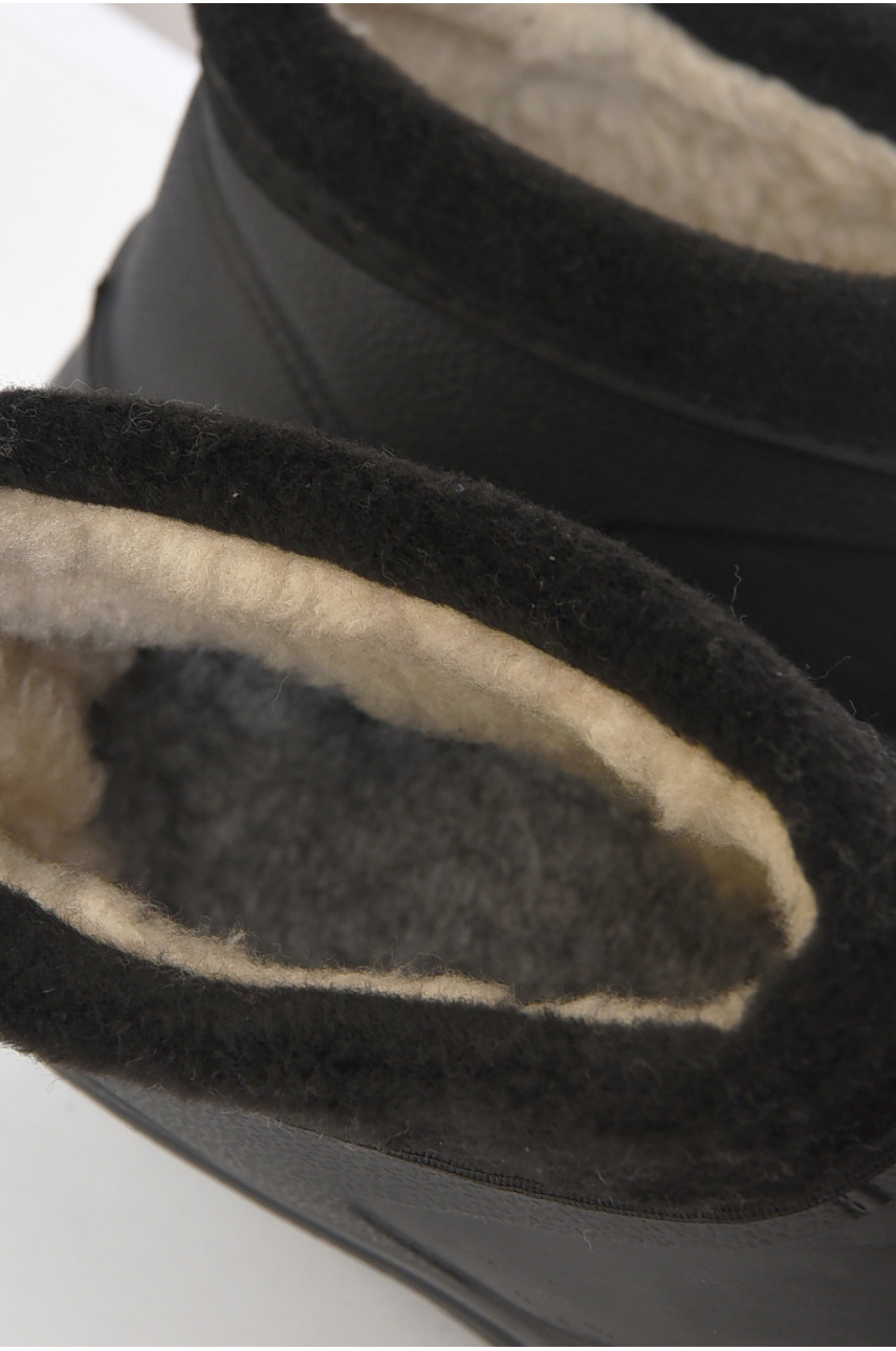 Калоші чоловічі на хутрі чорного кольору ГП-12 191041