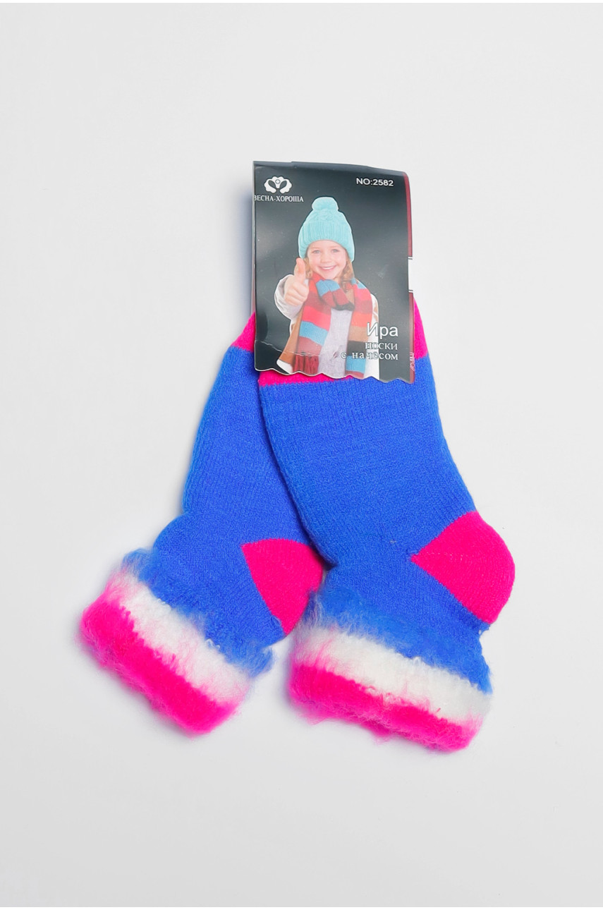 Шкарпетки дитячі з начісом синього кольору 2582 191048 Шкарпетки дитячі з начісом синього кольору 2582 191048