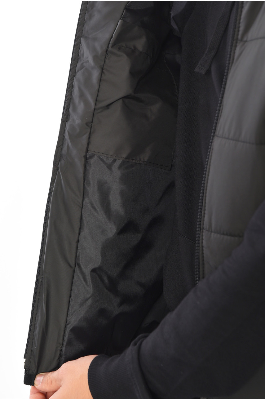 Жилетка мужская демисезонная черного цвета 014 191054 Жилетка мужская демисезонная черного цвета 014 191054