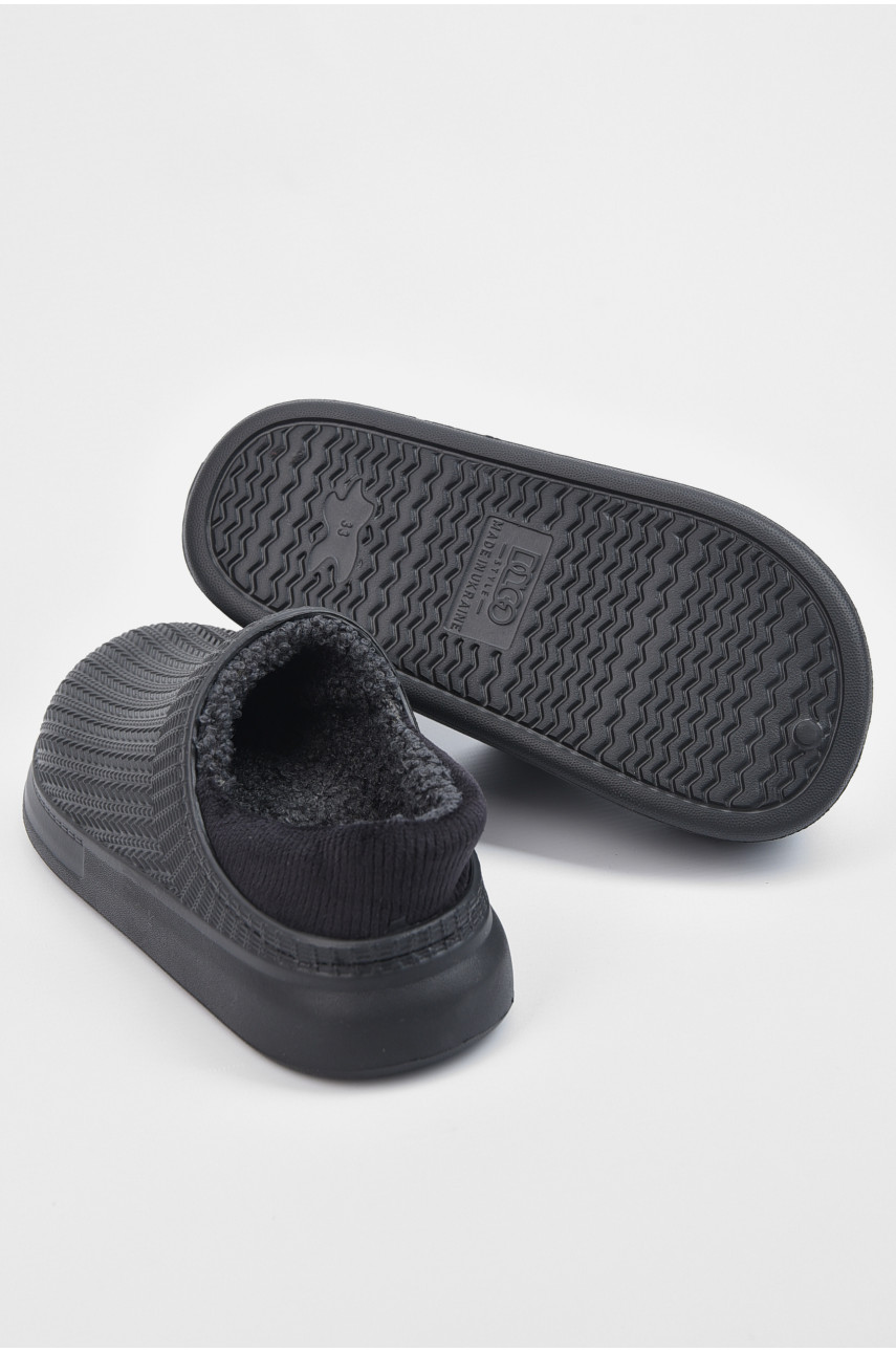 Калоші дитячі без задника чорного кольору 6001 191068