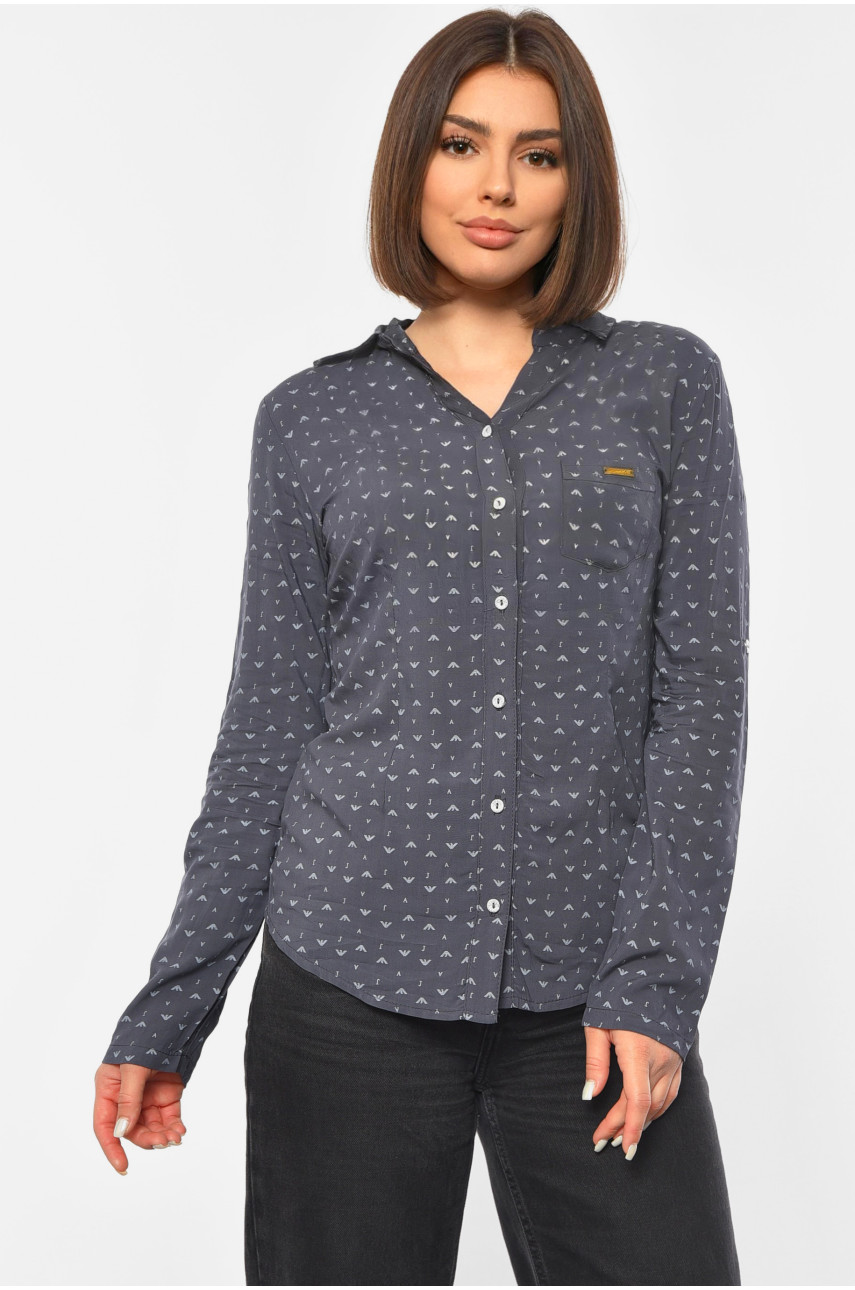 Сорочка жіноча сірого кольору 191104