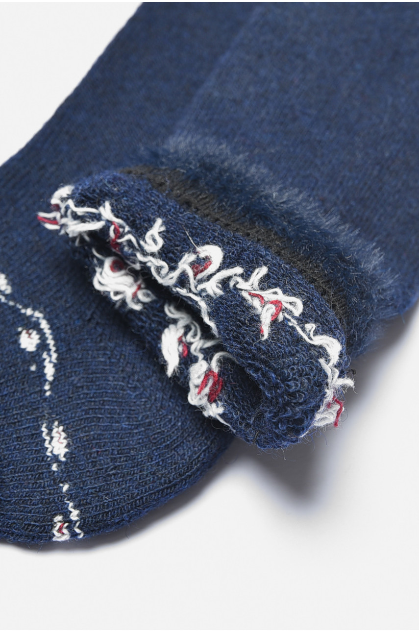 Шкарпетки жіночі махрові на верблюжій вовні темно-синього кольору SA12-5 191172 Шкарпетки жіночі махрові на верблюжій вовні темно-синього кольору SA12-5 191172