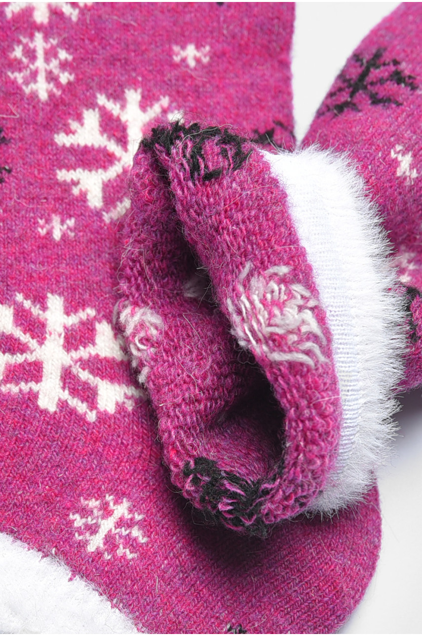 Носки женские махровые на верблюжьей шерсти розового цвета SA12-1 191180 Носки женские махровые на верблюжьей шерсти розового цвета SA12-1 191180