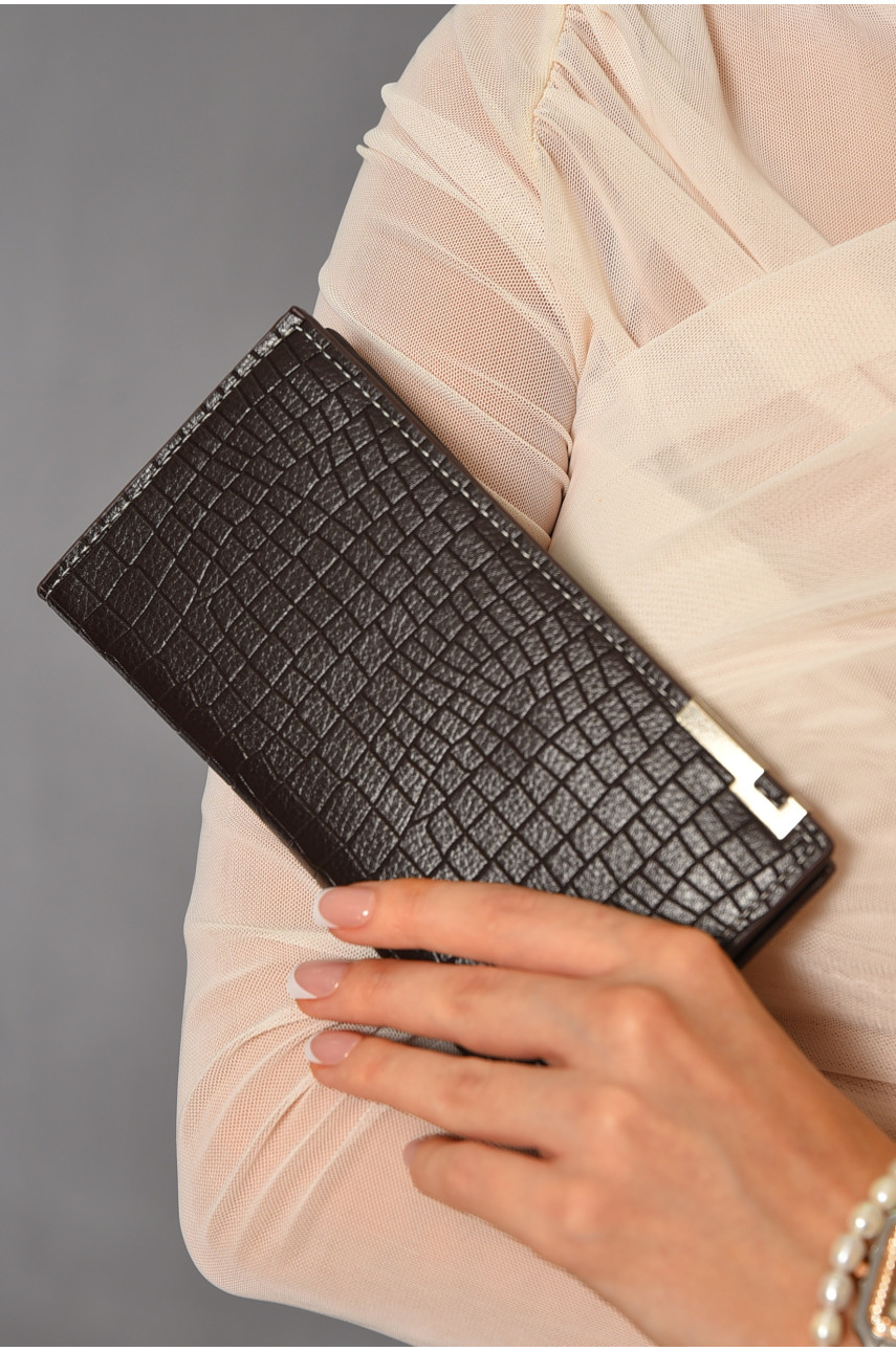 Кошелек женский из экокожи коричневого цвета 5034 191182