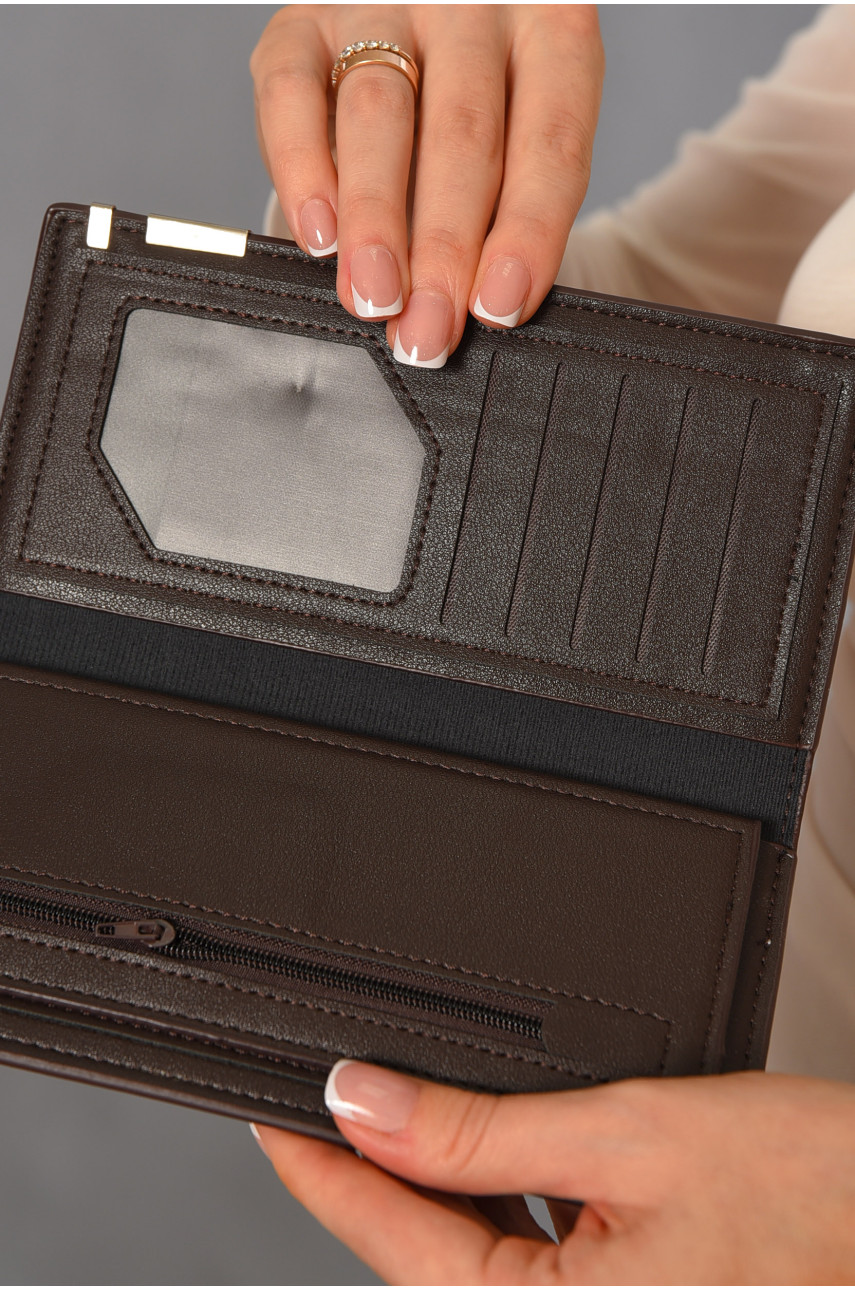 Кошелек женский из экокожи коричневого цвета 5034 191182