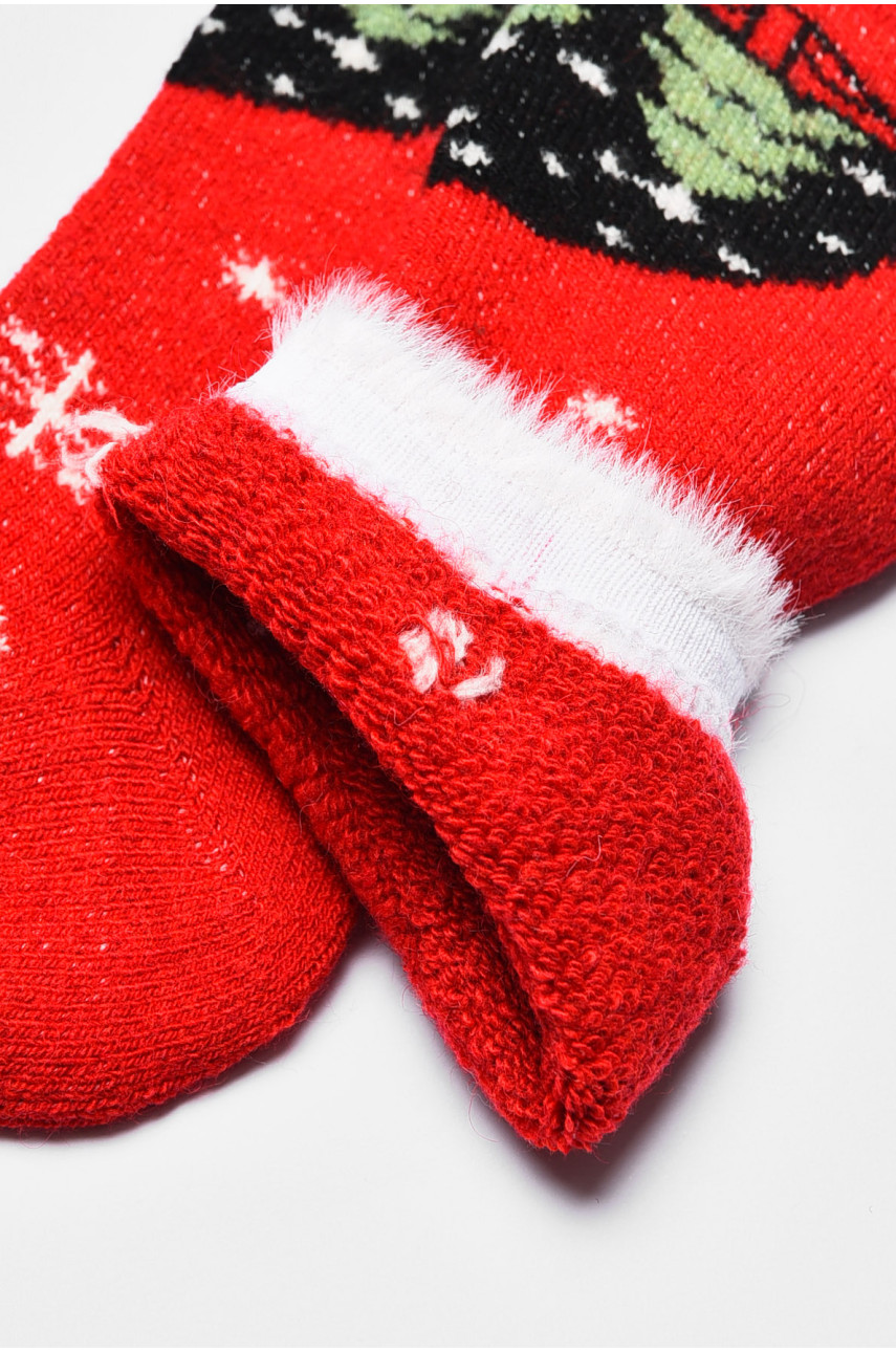 Носки женские махровые на верблюжьей шерсти красного цвета SA12-2 191188 Носки женские махровые на верблюжьей шерсти красного цвета SA12-2 191188