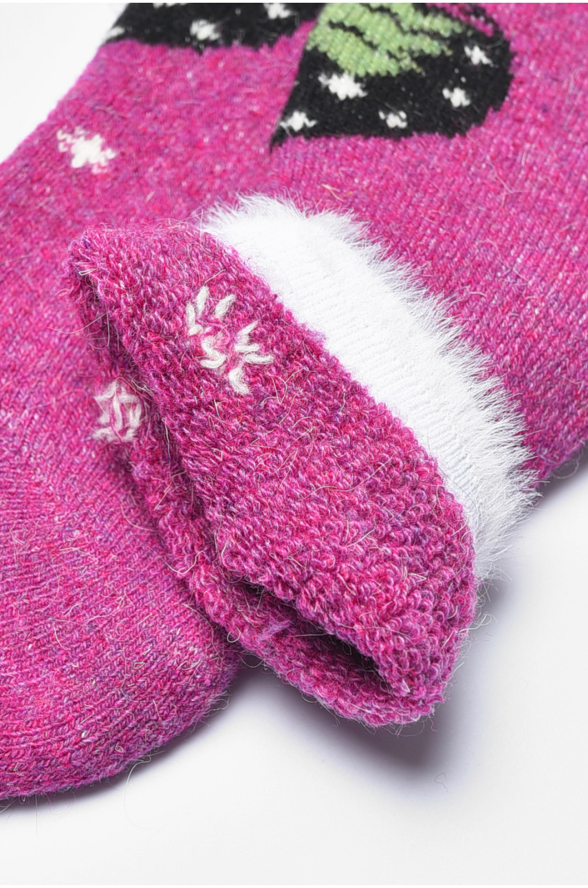 Носки женские махровые на верблюжьей шерсти сиреневого цвета SA12-2 191190 Носки женские махровые на верблюжьей шерсти сиреневого цвета SA12-2 191190