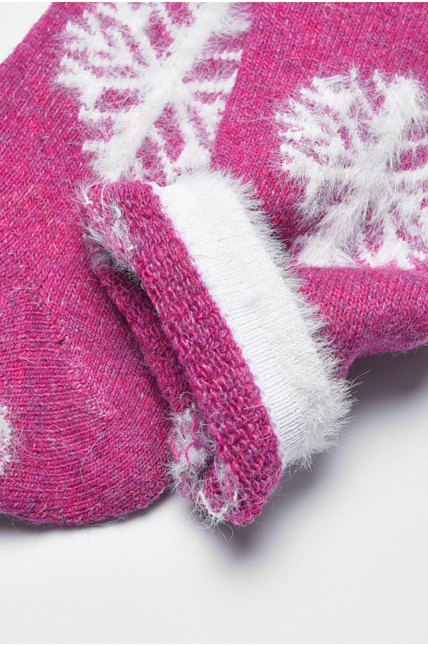 Носки женские махровые на верблюжьей шерсти сиреневого цвета SA12-4 191195 Носки женские махровые на верблюжьей шерсти сиреневого цвета SA12-4 191195