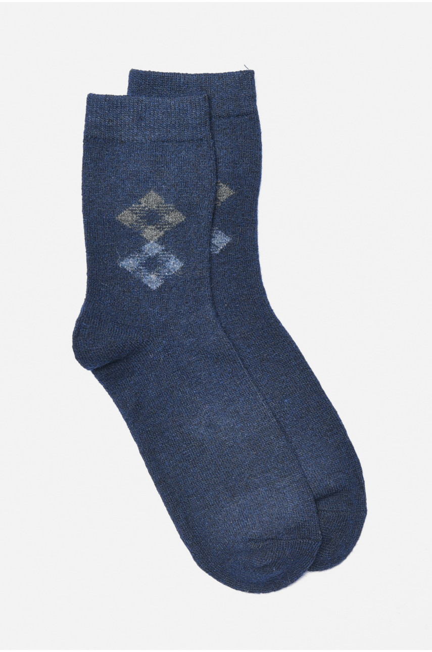 Носки мужские на верблюжьей шерсти темно-синего цвета А19-2 191218 Носки мужские на верблюжьей шерсти темно-синего цвета А19-2 191218