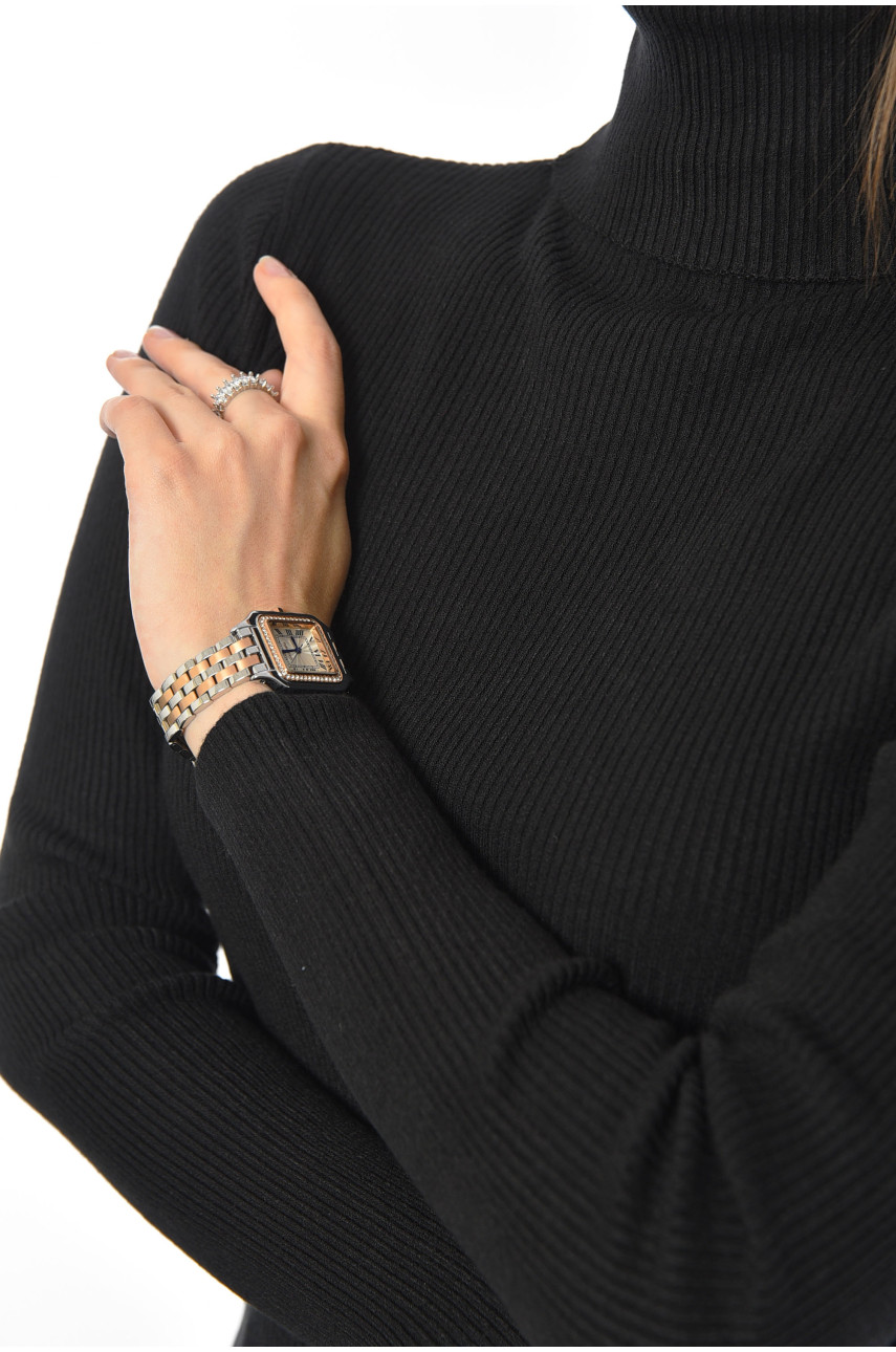 Гольф женский однотонный черного цвета 883 191257 Гольф женский однотонный черного цвета 883 191257