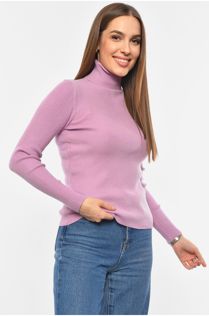 Гольф жіночий однотонний фіолетового кольору 883 191264