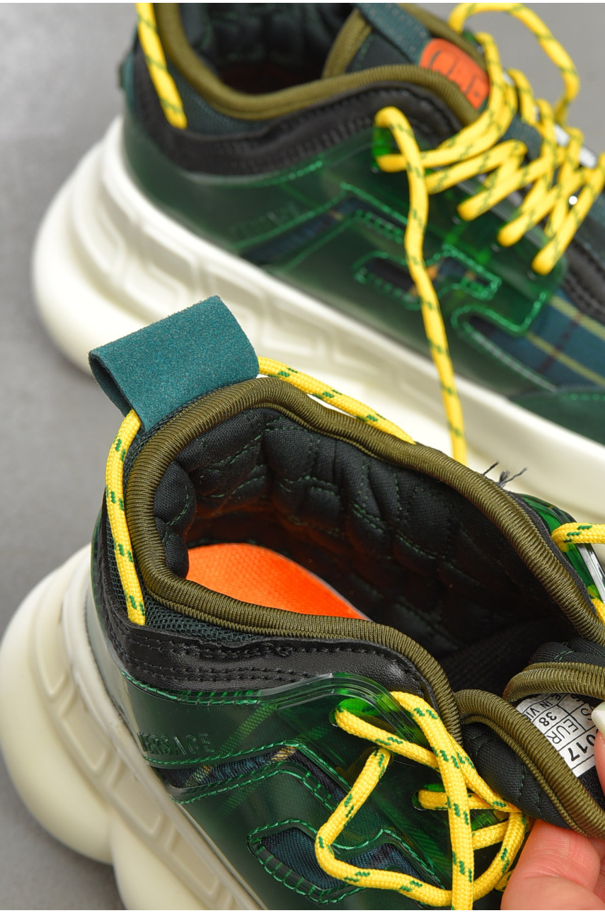 Кросівки жіночі зеленого кольору на шнурівці в017-4 191271 Кросівки жіночі зеленого кольору на шнурівці в017-4 191271