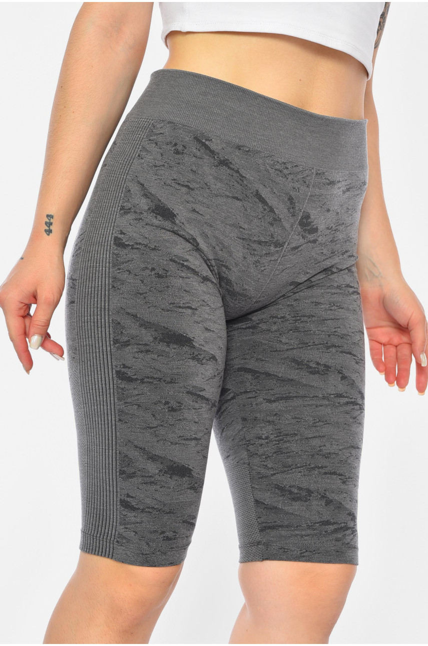 Велосипедки женские темно-серого цвета 191300 Велосипедки женские темно-серого цвета 191300