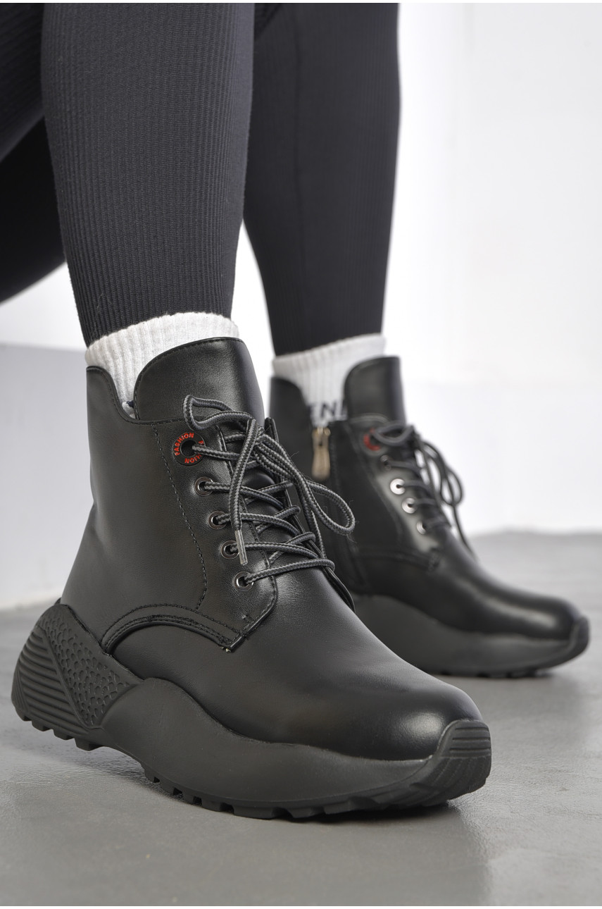 Ботинки женские демисезонные чорного цвета 865-2 191324