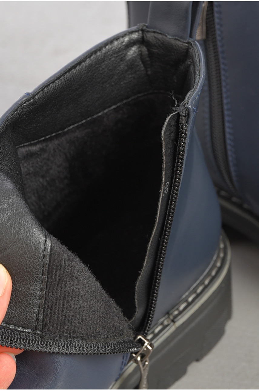 Ботинки женские демисезонные темно-синего цвета 3006-3 191329 Ботинки женские демисезонные темно-синего цвета 3006-3 191329