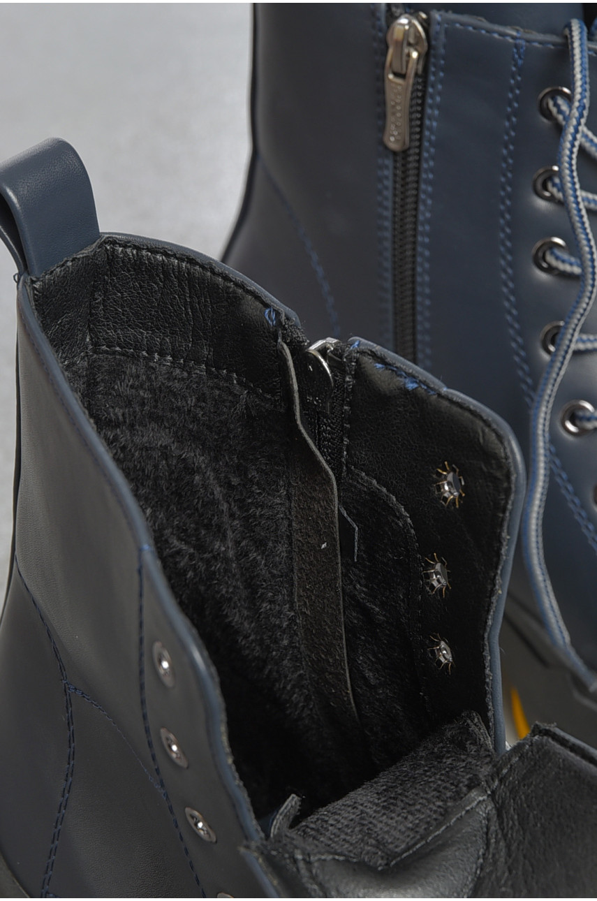 Ботинки женские демисезонные темно-синего цвета KL85-2 191335 Ботинки женские демисезонные темно-синего цвета KL85-2 191335