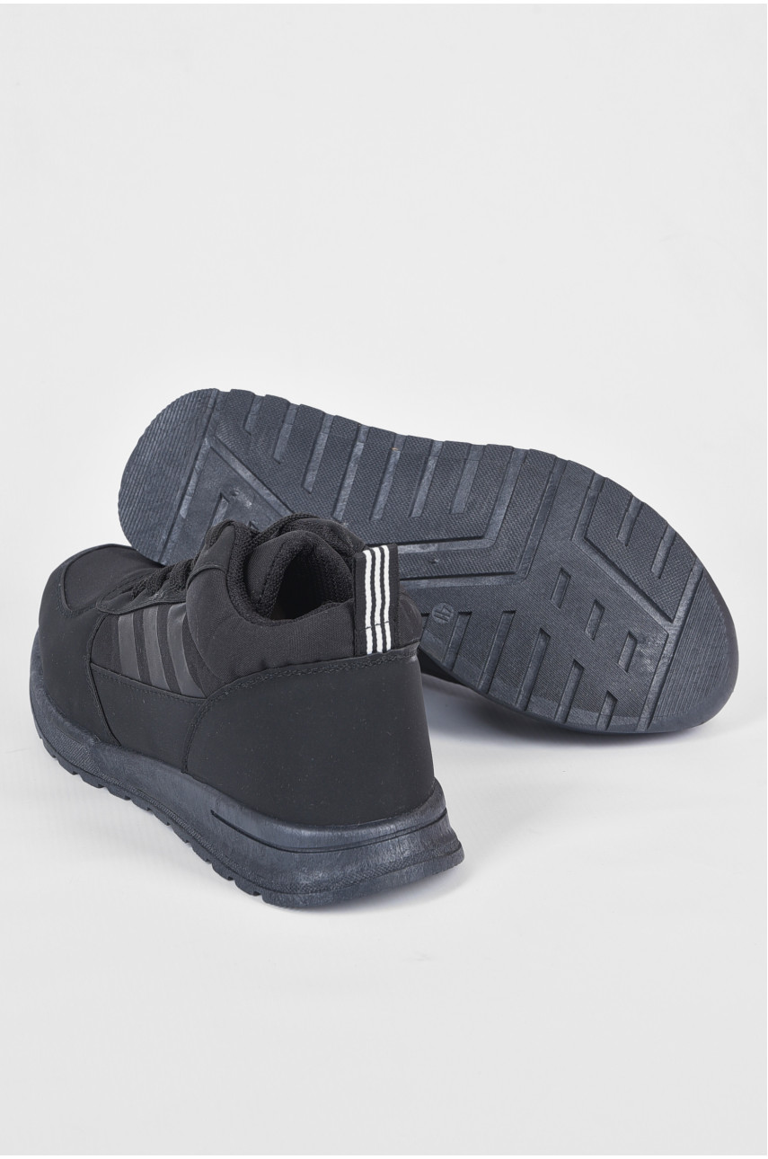 Кросівки чоловічі зимні чорного кольору МБ3+ 191374