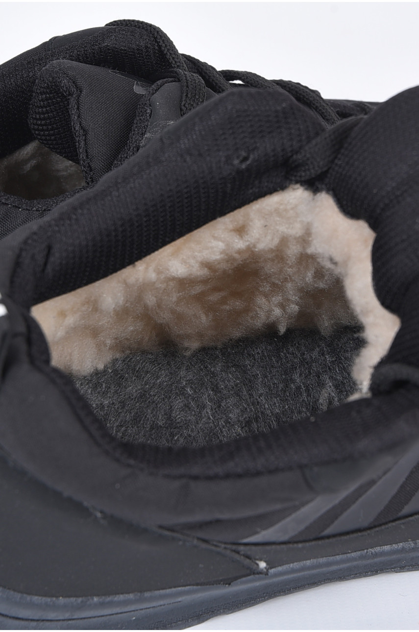 Кросівки чоловічі зимні чорного кольору МБ3+ 191374