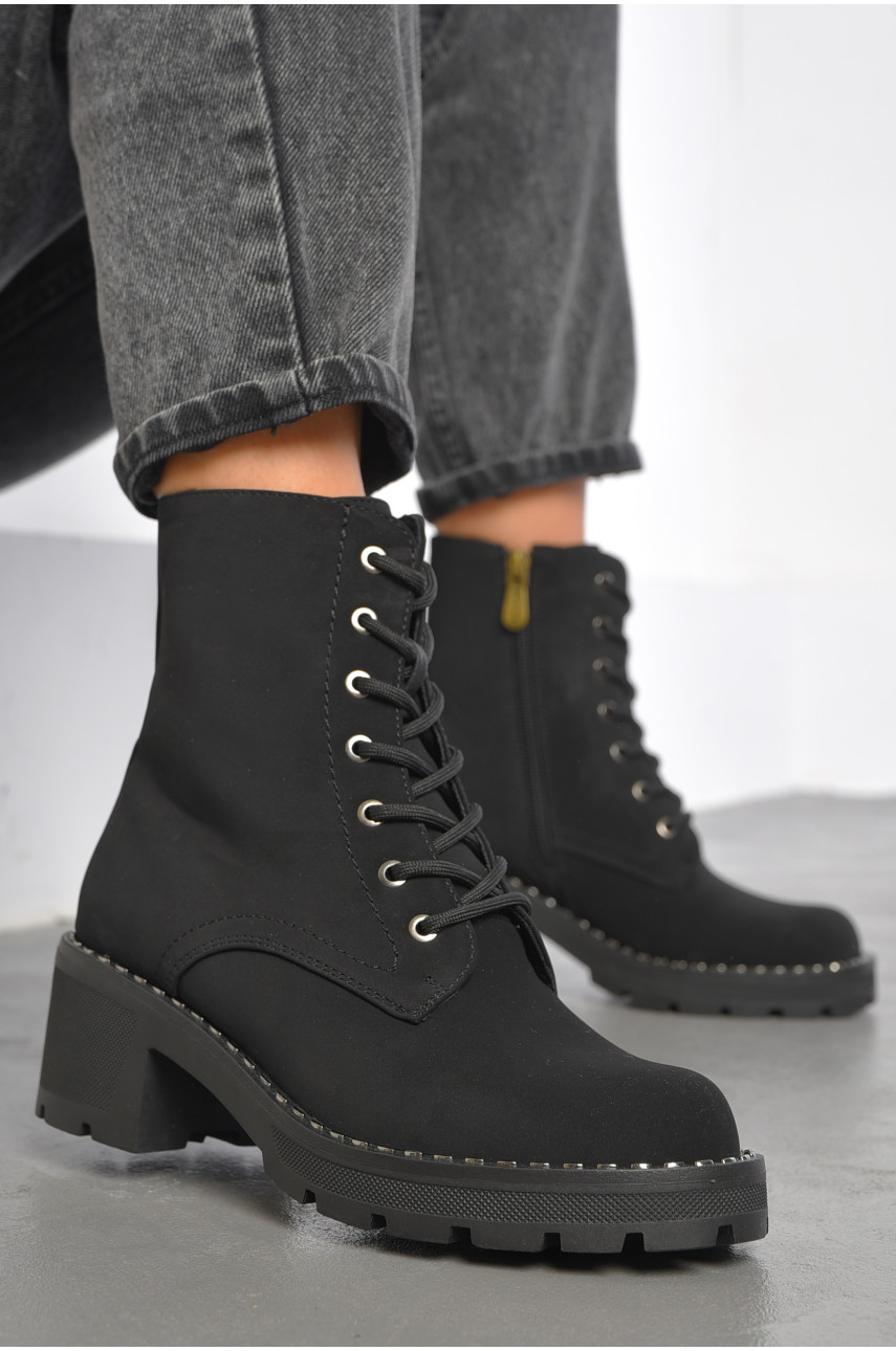 Ботинки женские демисезонные чорного цвета 8-1999 191389