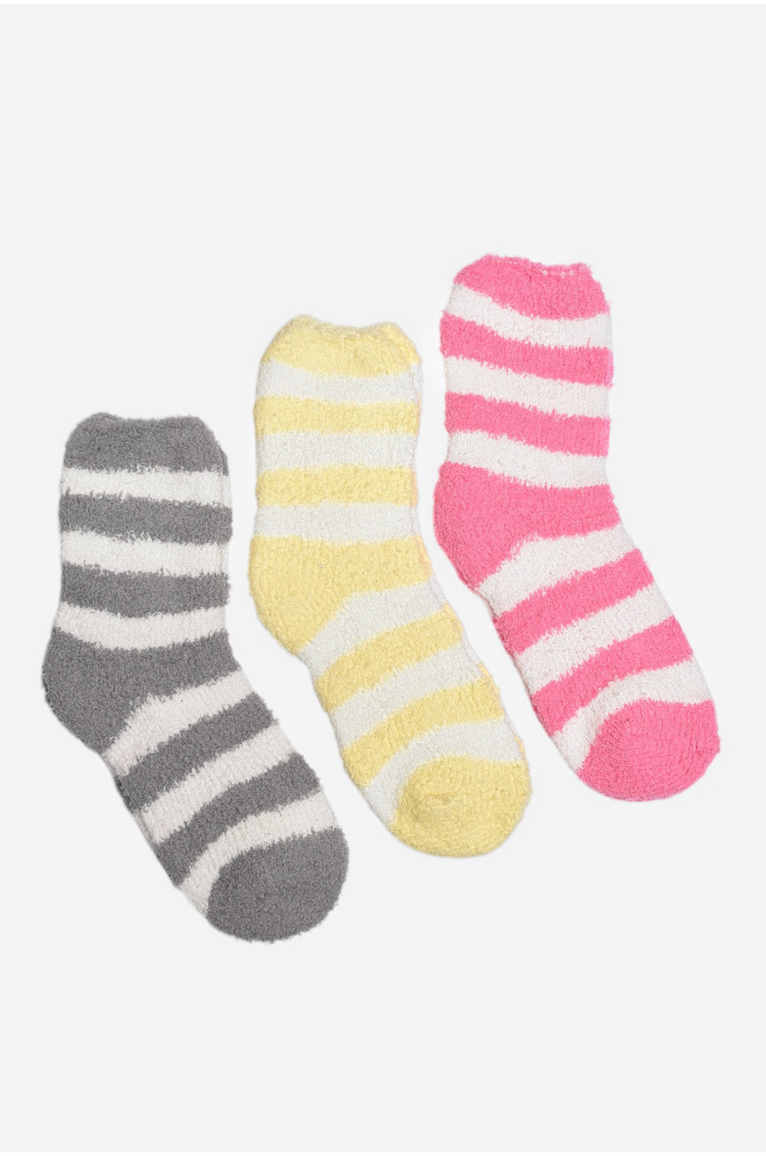 Набір шкарпеток жіночих травка в смужку 3 штуки 191391 Набір шкарпеток жіночих травка в смужку 3 штуки 191391